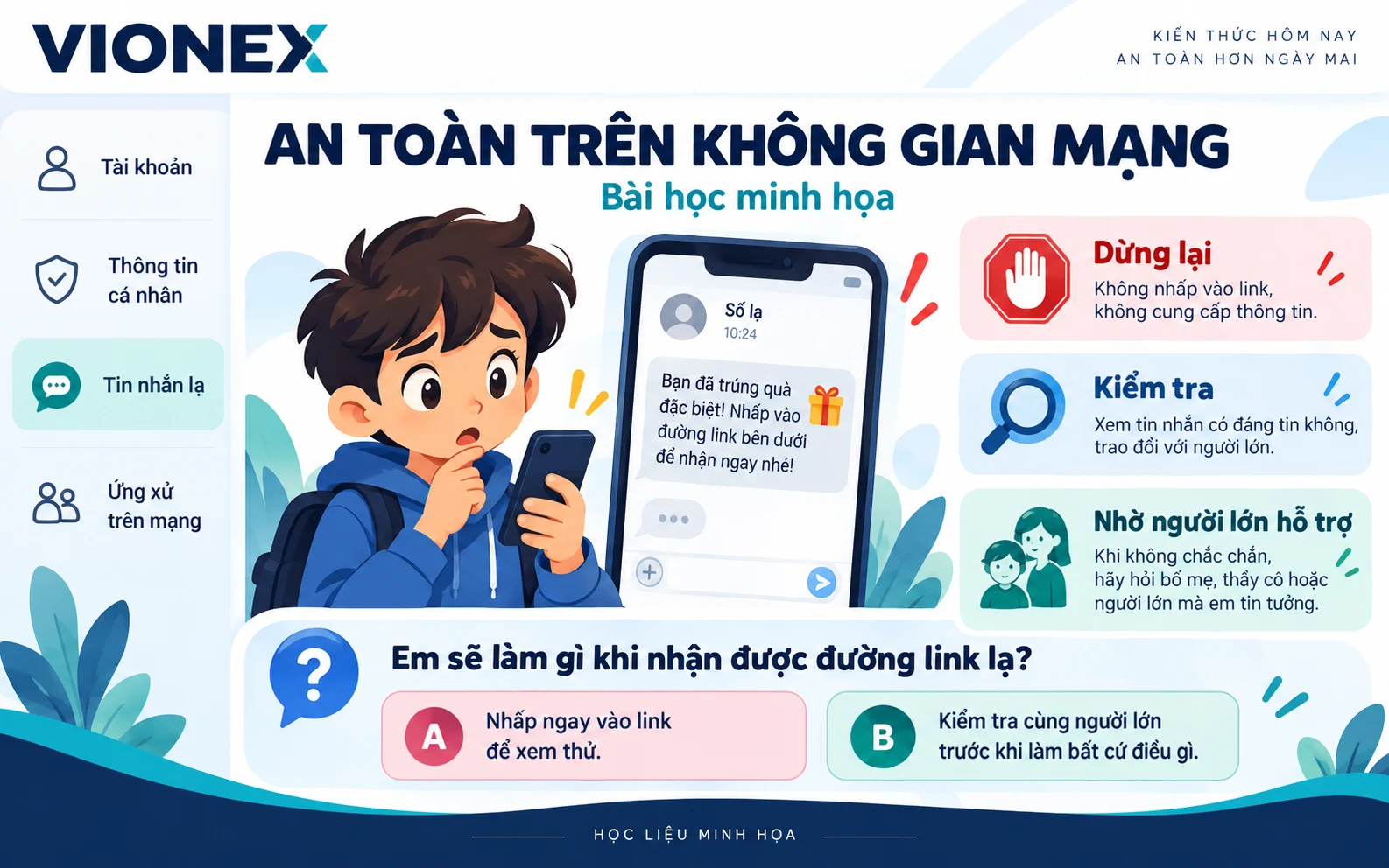 Minh họa An toàn số cho học sinh